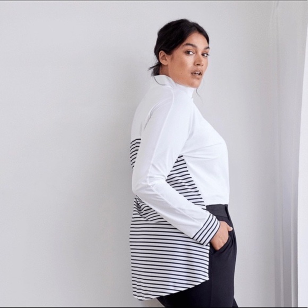 Aday Something Borrowed striped blouse medium